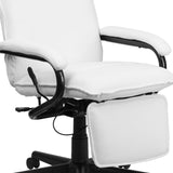 English Elm Commercial Grade High Back LeatherSoft Executive Reclining Ergonomic Swivel Office Chair with Arms