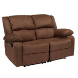 English Elm Harmony Series Loveseat with Two Built-In Recliners