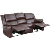 English Elm Harmony Series Sofa with Two Built-In Recliners