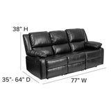 English Elm Harmony Series Sofa with Two Built-In Recliners