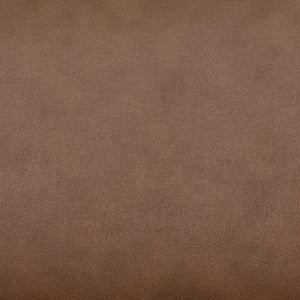 English Elm Contemporary Multi-Position Recliner and Curved Ottoman with Swivel Mahogany Wood Base in LeatherSoft