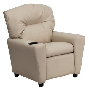 English Elm Contemporary Kids Recliner with Cup Holder