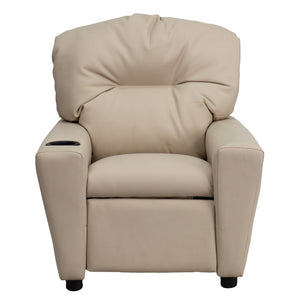 English Elm Contemporary Kids Recliner with Cup Holder