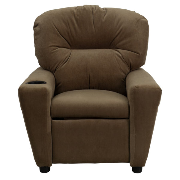 English Elm Contemporary Kids Recliner with Cup Holder