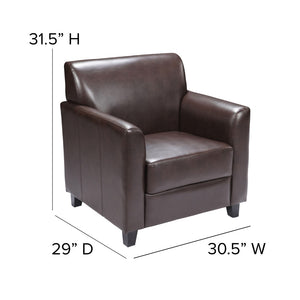English Elm Commercial Grade Series LeatherSoft Chair