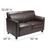 English Elm Commercial Grade Series LeatherSoft Loveseat