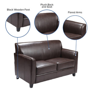 English Elm Commercial Grade Series LeatherSoft Loveseat