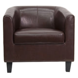 English Elm Commercial Grade LeatherSoft Lounge Chair