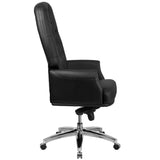 English Elm Commercial Grade High Back Traditional Tufted LeatherSoft Multifunction Executive Swivel Ergonomic Office Chair with Arms