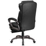 English Elm Commercial Grade High Back LeatherSoft Executive Reclining Ergonomic Swivel Office Chair with Outer Lumbar Cushion and Arms