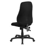 English Elm Commercial Grade High Back Fabric Multifunction Swivel Ergonomic Task Office Chair