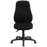 English Elm Commercial Grade High Back Fabric Multifunction Swivel Ergonomic Task Office Chair