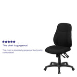 English Elm Commercial Grade Mid-Back Fabric Multifunction Swivel Ergonomic Task Office Chair