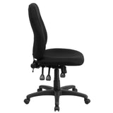 English Elm Commercial Grade Mid-Back Fabric Multifunction Swivel Ergonomic Task Office Chair