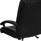 English Elm Commercial Grade Mid-Back LeatherSoft Swivel Manager's Office Chair with Arms