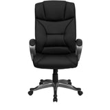 English Elm Commercial Grade High Back LeatherSoft Executive Swivel Office Chair with Arms