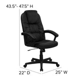 English Elm Commercial Grade High Back LeatherSoft Executive Swivel Office Chair with Arms