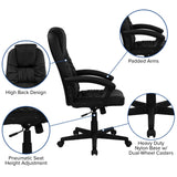 English Elm Commercial Grade High Back LeatherSoft Executive Swivel Office Chair with Arms