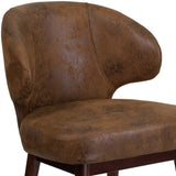 English Elm Commercial Grade Series Side Reception Chair with Walnut Legs