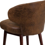 English Elm Commercial Grade Series Side Reception Chair with Walnut Legs