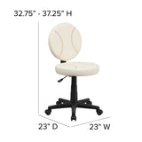 English Elm Commercial Grade Baseball Swivel Task Office Chair