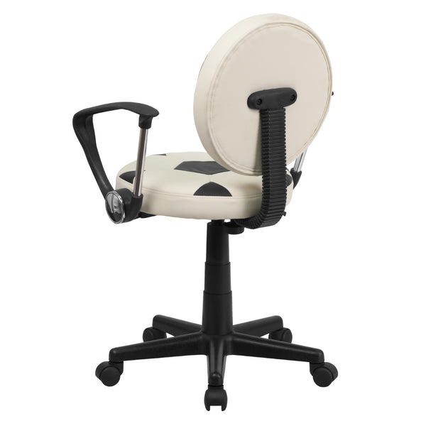 English Elm Commercial Grade Soccer Swivel Task Office Chair with Arms