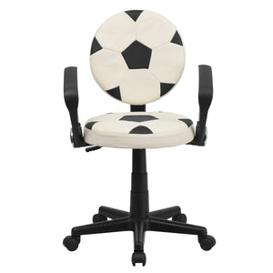 English Elm Commercial Grade Soccer Swivel Task Office Chair with Arms