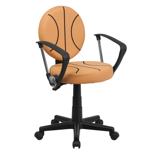 English Elm Commercial Grade Basketball Swivel Task Office Chair with Arms