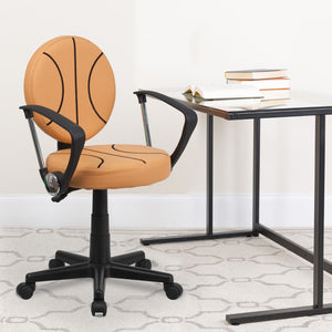 English Elm Commercial Grade Basketball Swivel Task Office Chair with Arms