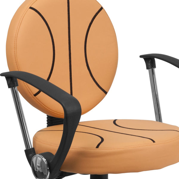 English Elm Commercial Grade Basketball Swivel Task Office Chair with Arms