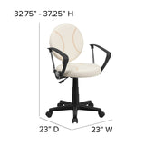 English Elm Commercial Grade Baseball Swivel Task Office Chair with Arms