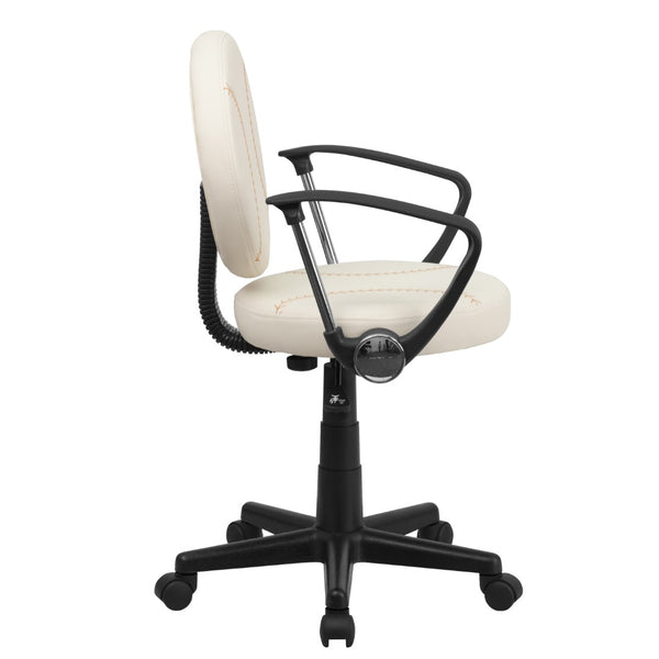 English Elm Commercial Grade Baseball Swivel Task Office Chair with Arms