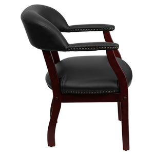 English Elm Commercial Grade Luxurious Conference Chair with Accent Nail Trim