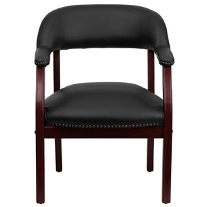 English Elm Commercial Grade Luxurious Conference Chair with Accent Nail Trim