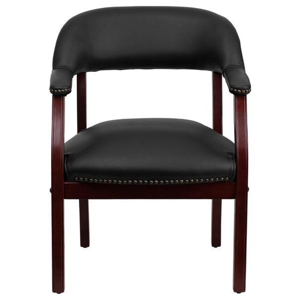 English Elm Commercial Grade Luxurious Conference Chair with Accent Nail Trim