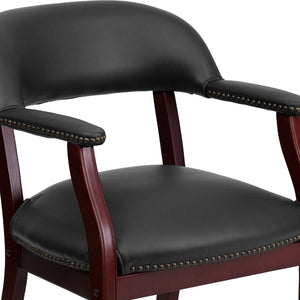 English Elm Commercial Grade Luxurious Conference Chair with Accent Nail Trim