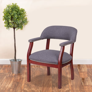 English Elm Commercial Grade Luxurious Conference Chair with Accent Nail Trim
