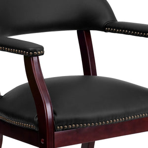 English Elm Commercial Grade Conference Chair with Accent Nail Trim