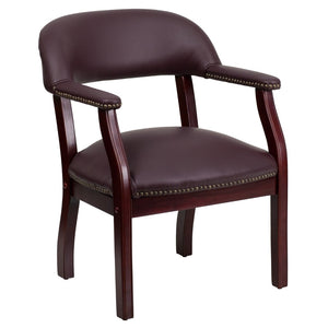 English Elm Commercial Grade Conference Chair with Accent Nail Trim