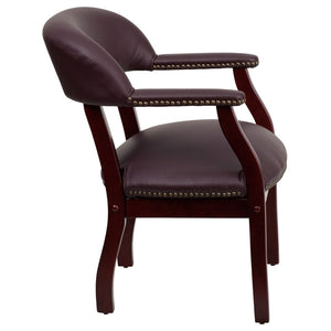 English Elm Commercial Grade Conference Chair with Accent Nail Trim