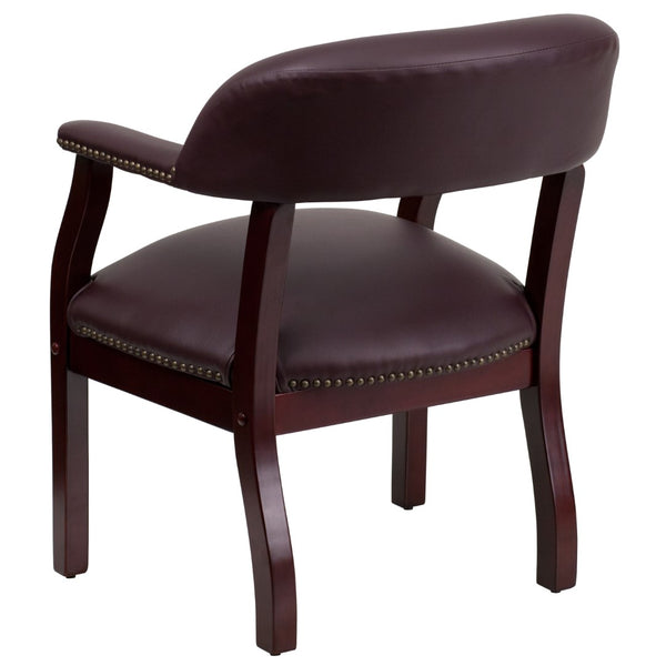 English Elm Commercial Grade Conference Chair with Accent Nail Trim