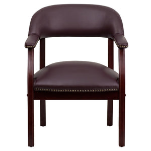 English Elm Commercial Grade Conference Chair with Accent Nail Trim