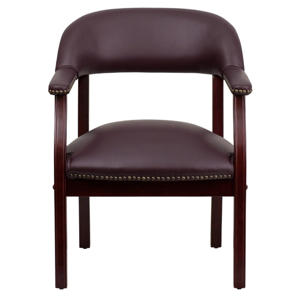 English Elm Commercial Grade Conference Chair with Accent Nail Trim