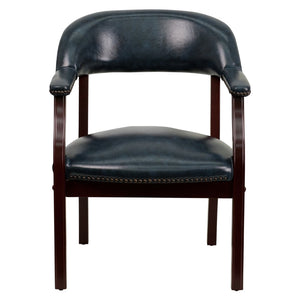 English Elm Commercial Grade Luxurious Conference Chair with Accent Nail Trim