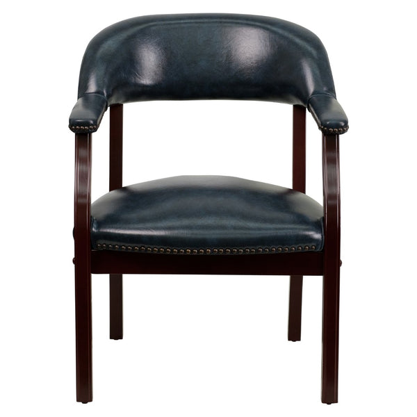 English Elm Commercial Grade Luxurious Conference Chair with Accent Nail Trim