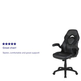 English Elm Commercial Grade Gaming Chair Racing Office Ergonomic Computer PC Adjustable Swivel Chair with Flip-up Arms, LeatherSoft