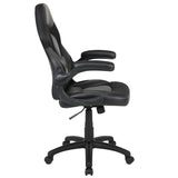 English Elm Commercial Grade Gaming Chair Racing Office Ergonomic Computer PC Adjustable Swivel Chair with Flip-up Arms, LeatherSoft