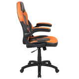 English Elm Commercial Grade Gaming Chair Racing Office Ergonomic Computer PC Adjustable Swivel Chair with Flip-up Arms, /Black LeatherSoft