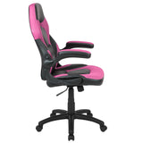 English Elm Commercial Grade Gaming Chair Racing Office Ergonomic Computer PC Adjustable Swivel Chair with Flip-up Arms, /Black LeatherSoft