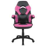 English Elm Commercial Grade Gaming Chair Racing Office Ergonomic Computer PC Adjustable Swivel Chair with Flip-up Arms, /Black LeatherSoft